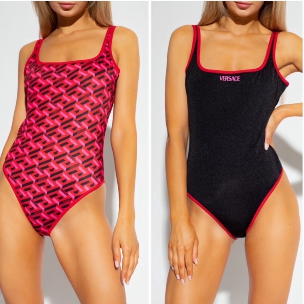 Versace Versace 'La Greca' Reversible One Piece swimsuit size 4